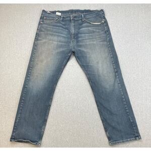 Levis 505 Jeans Mens 40 x 30 Blue Cotton Blend Stretch Straight